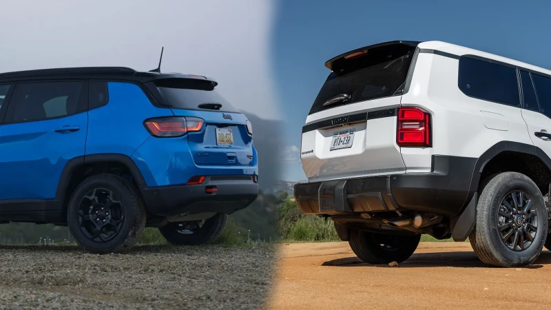 Jeep Compass 2025 vs Toyota Land Cruiser 2025