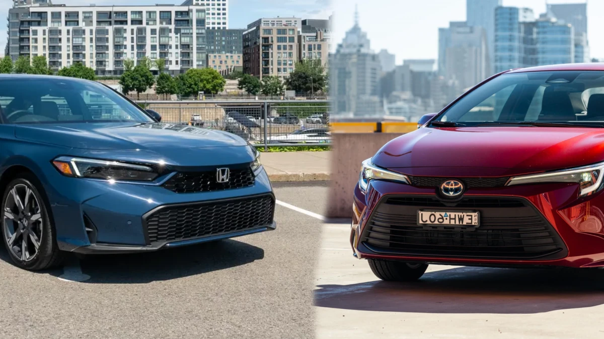 Порівняння Honda Civic Hybrid 2025 та Toyota Corolla Hybrid 2025: Який гібридний седан обрати?
