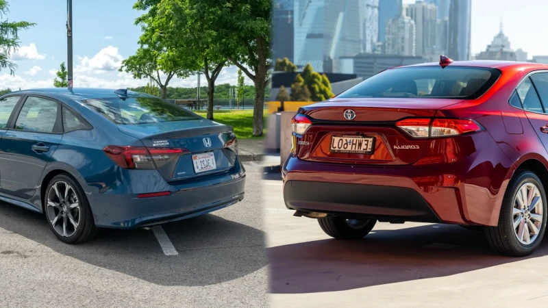 Honda Civic Hybrid 2025 vs Toyota Corolla Hybrid 2025