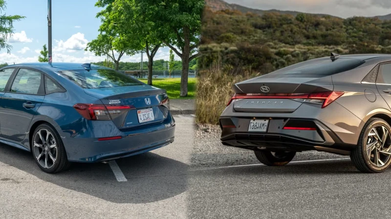 Honda Civic Hybrid 2025 vs Hyundai Elantra Hybrid 2025