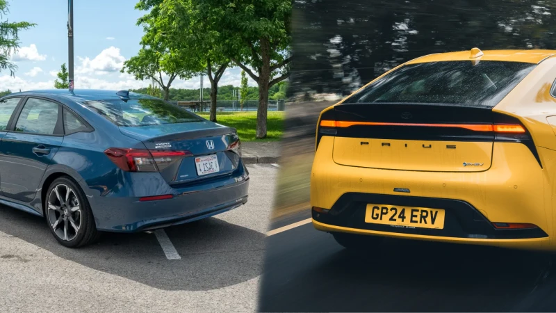 Honda Civic Hybrid 2025 vs Toyota Prius 2025