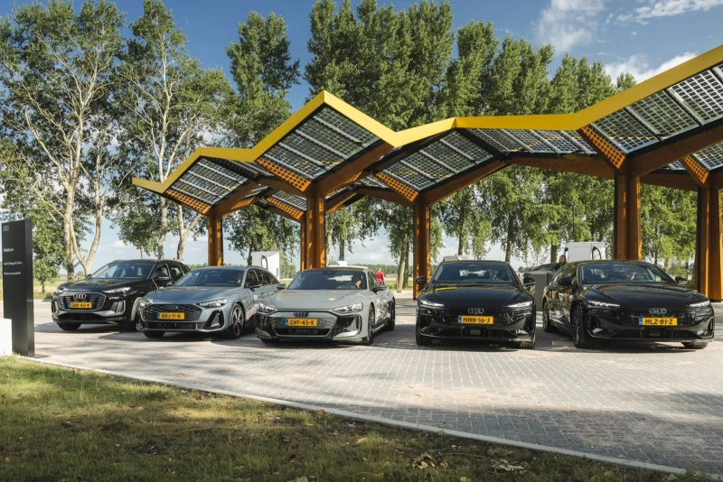 Как Audi превратила ожидание зарядки в автопарад